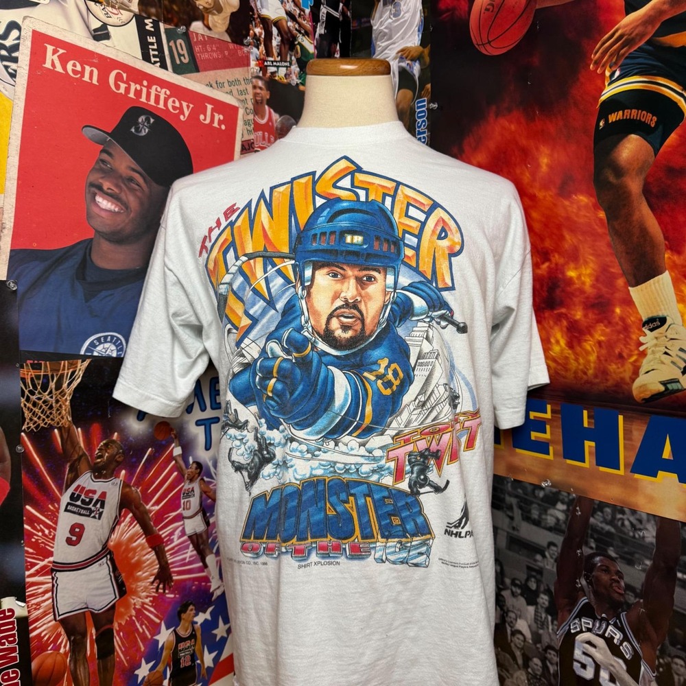Vintage 90s St. Louis Blues NHL T Shirt Tony Twist Shirt Xplosion Tee‎ Sz XL
